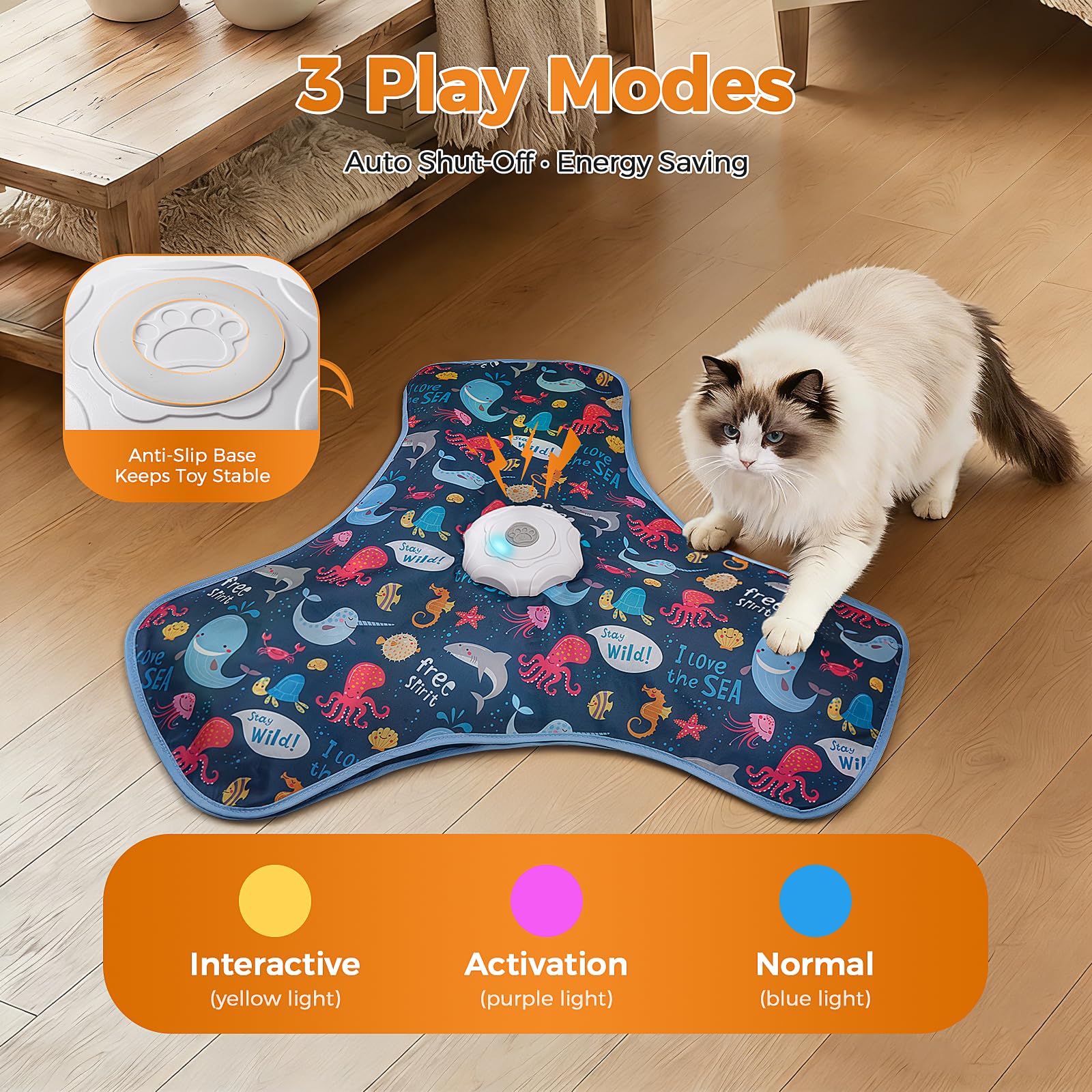 Giocattoli per gatti ricaricabili,Piume nascoste in movimento,Real Mouse Squeaky