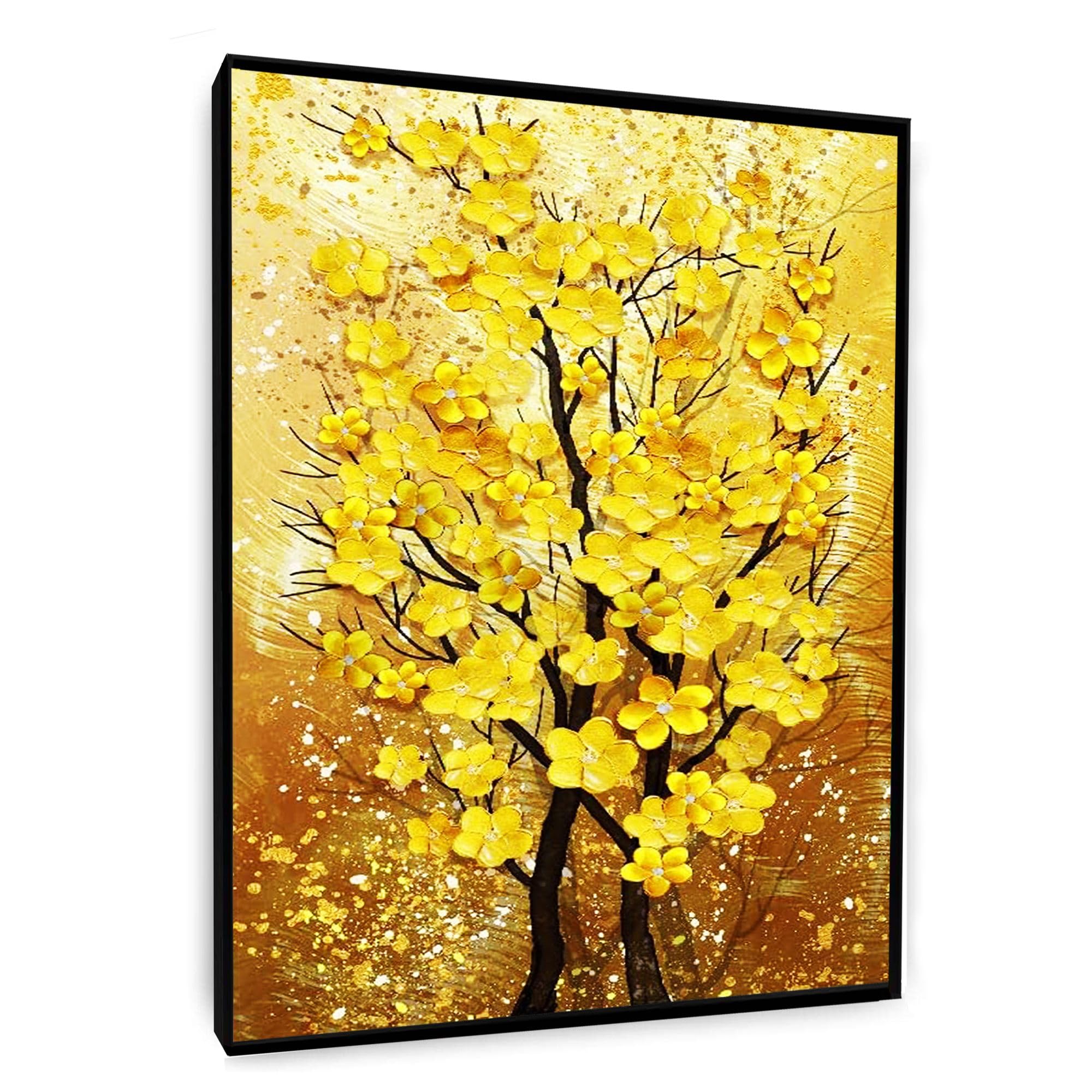 Amazon.co.jp: LUHSICEアートパネル 風水 絵 金運アップお 幸運の木  