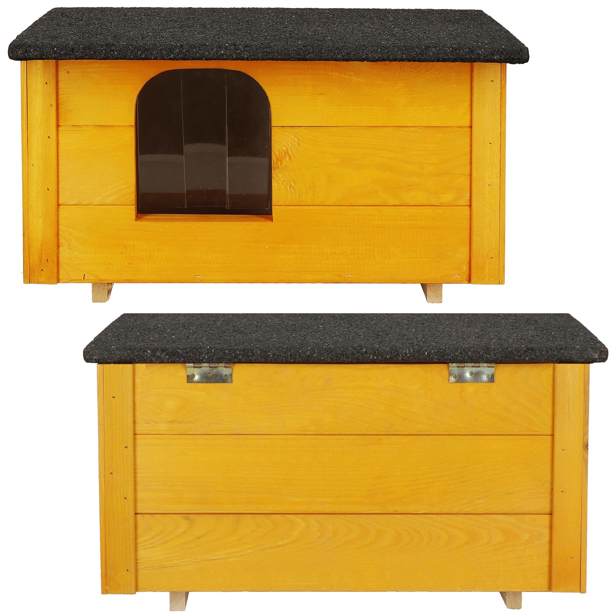 SPRINGOS Niche pour chat en bois 39 x 54 x 30 cm