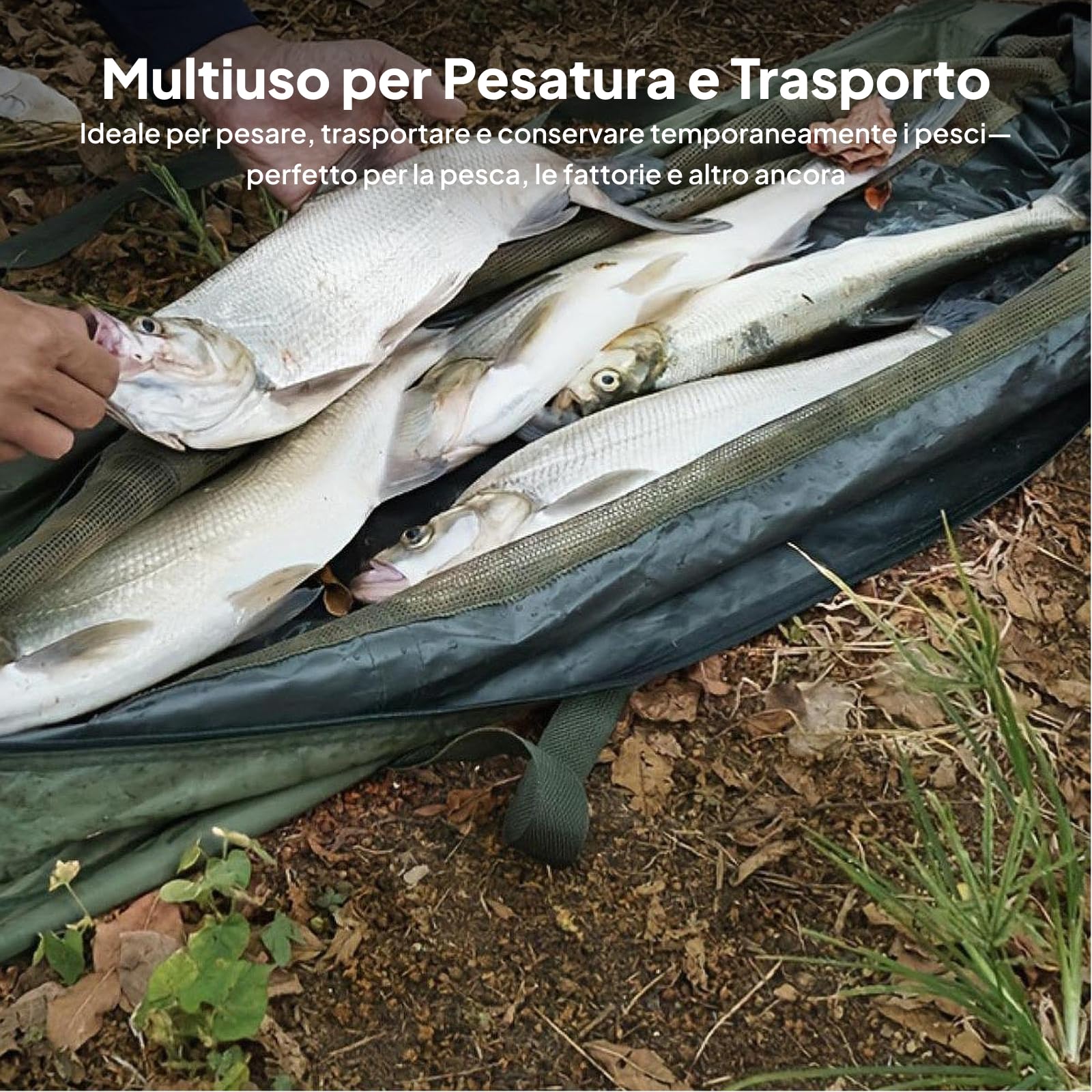 Pesca di pesatura Sacchetto di pesatura all'aperto Sacchetto di Pesce Protettivo di Grande capacità per Pesce pescato pesatura in Sacca da Pesca