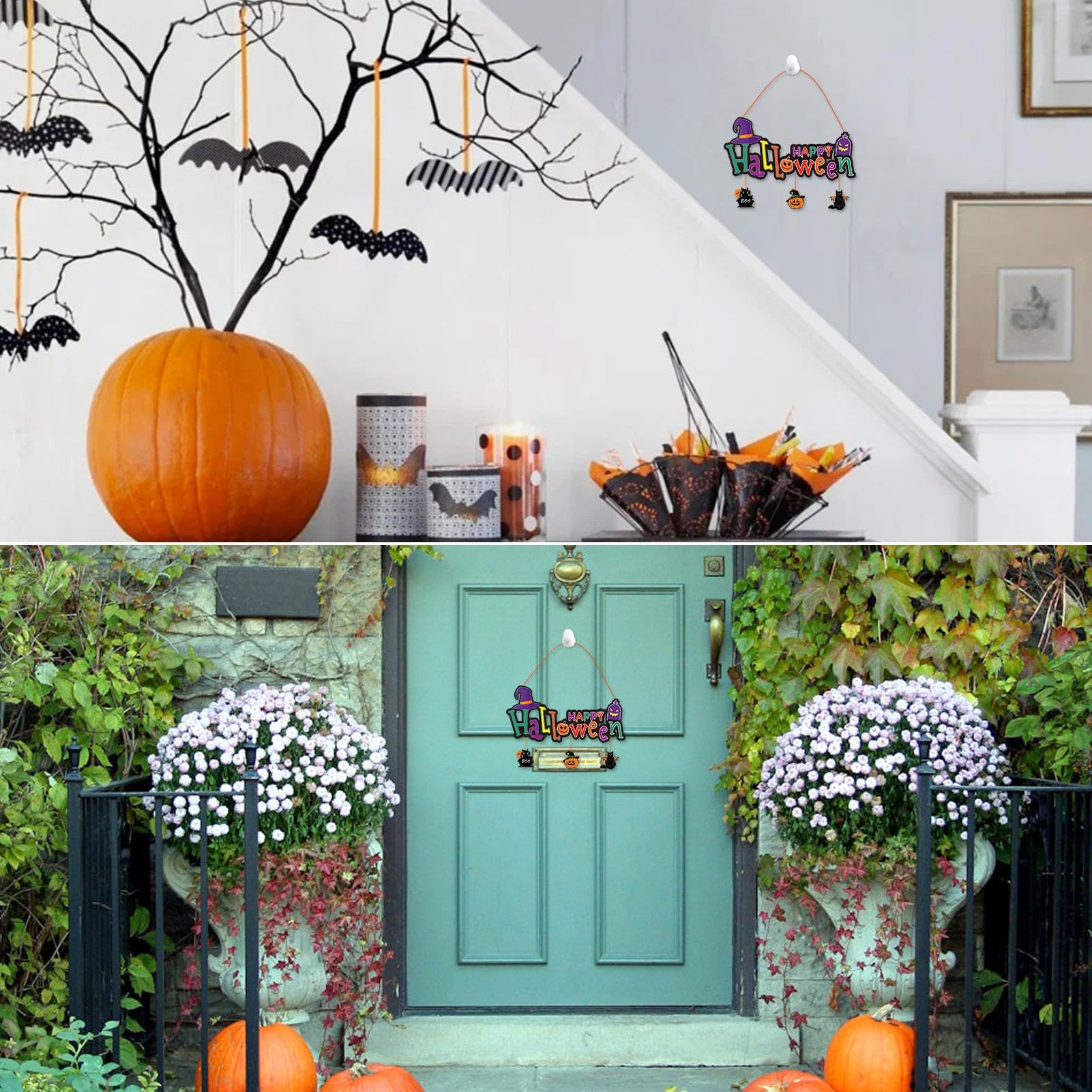 Amazon.co.jp: トリック・オア・トリートのドアサイン,ハッピー