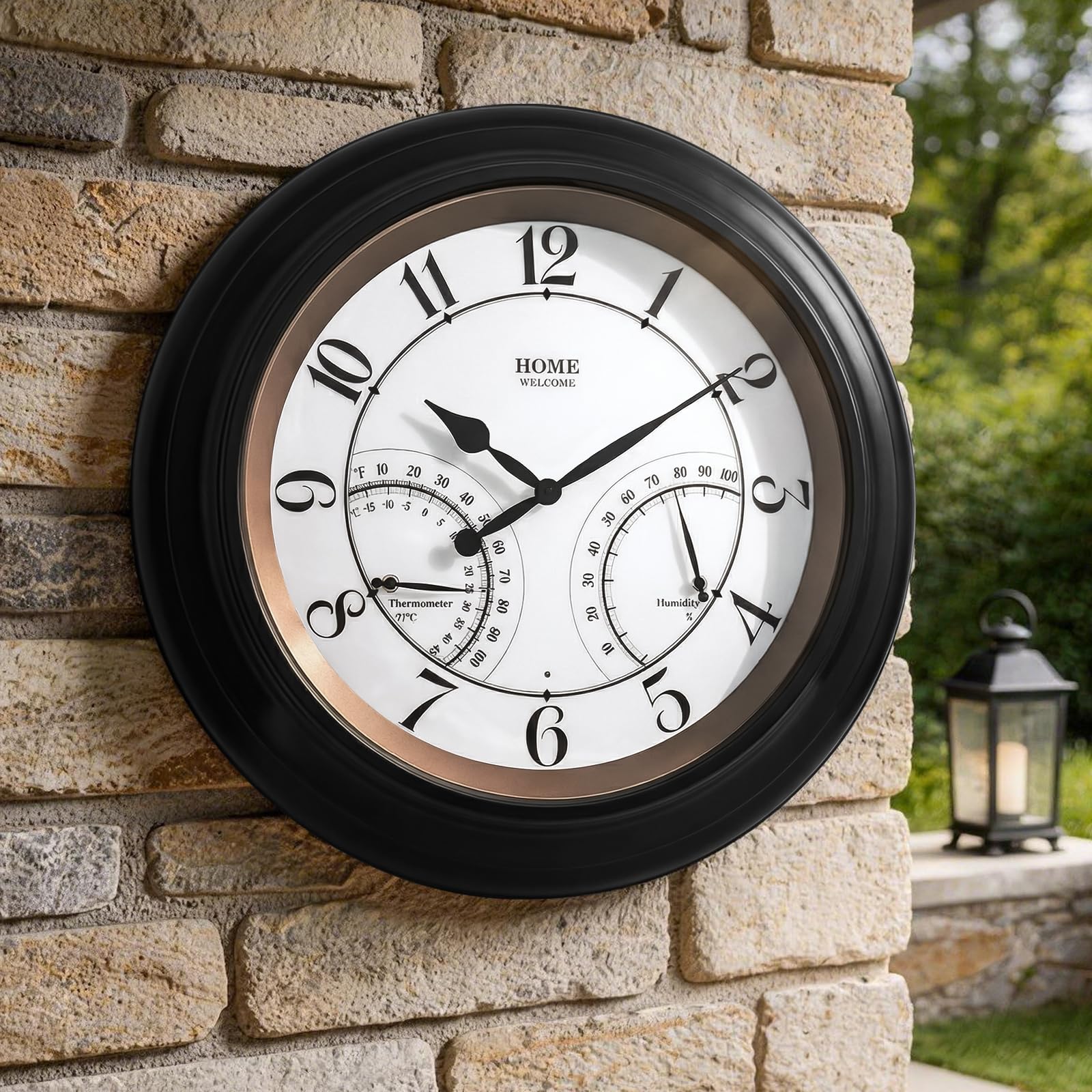 Horloge murale d'extérieur étanche grande taille pour voir l'heure