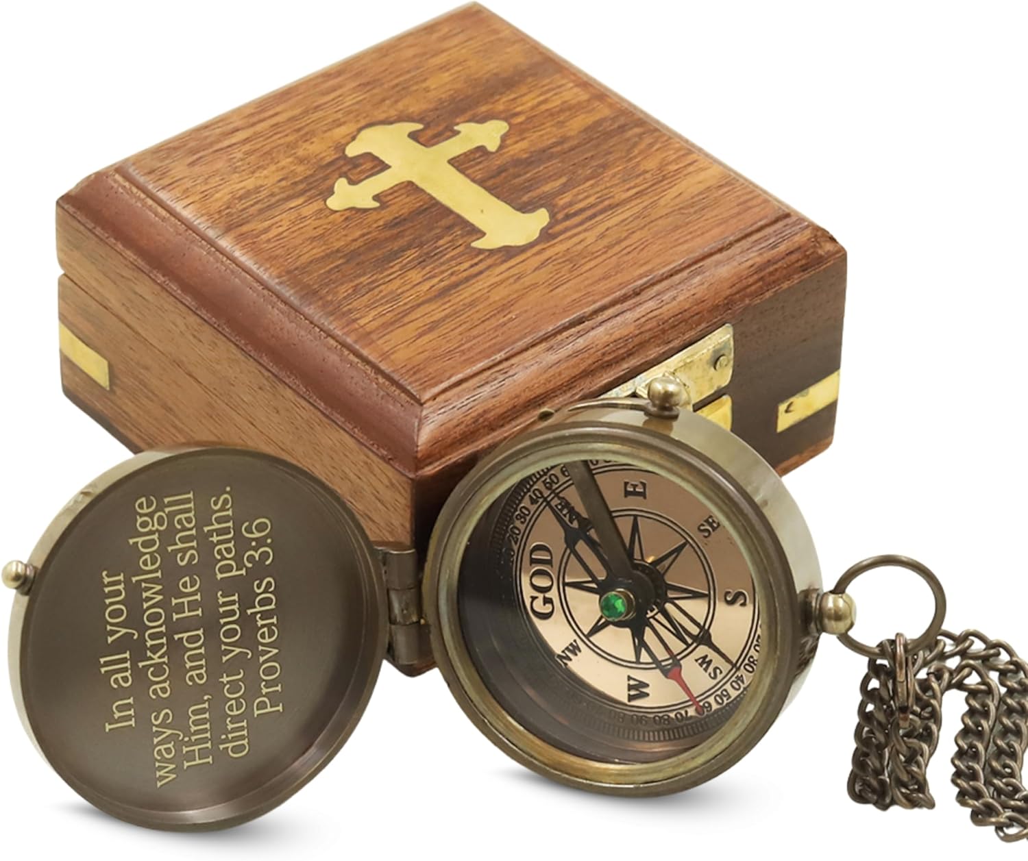 Baptism Gift for Boys | Antique Engraved Compass with Scripture | First Communion, Easter, Faith Compass Gift for Godson, Son, or Grandson | Gift Compass, Graduation Day Gifts 2026 for Woman, man |