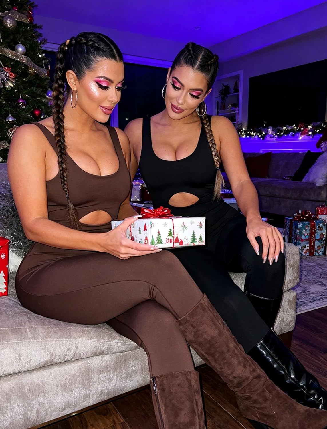 Workout Jumpsuits for Women-Black Womens Jumpsuit Sleeveless Yoga One Piece Jumpsuits V Shaped Backless - Image 2