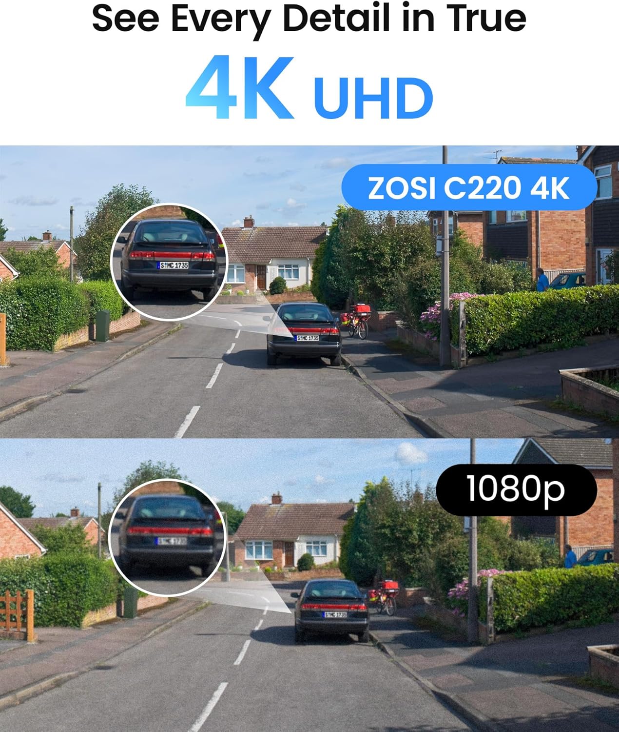 ZOSI C220 4K 8MP 16CH POE NVR Security Camera System (32CH Expandable), 8 x 8MP PoE IP Cameras Outdoor Indoor, 24/7 Recording, AI Human/Vehicle/Face Detection, Two-Way Talk, Night Vision, 4TB HDD