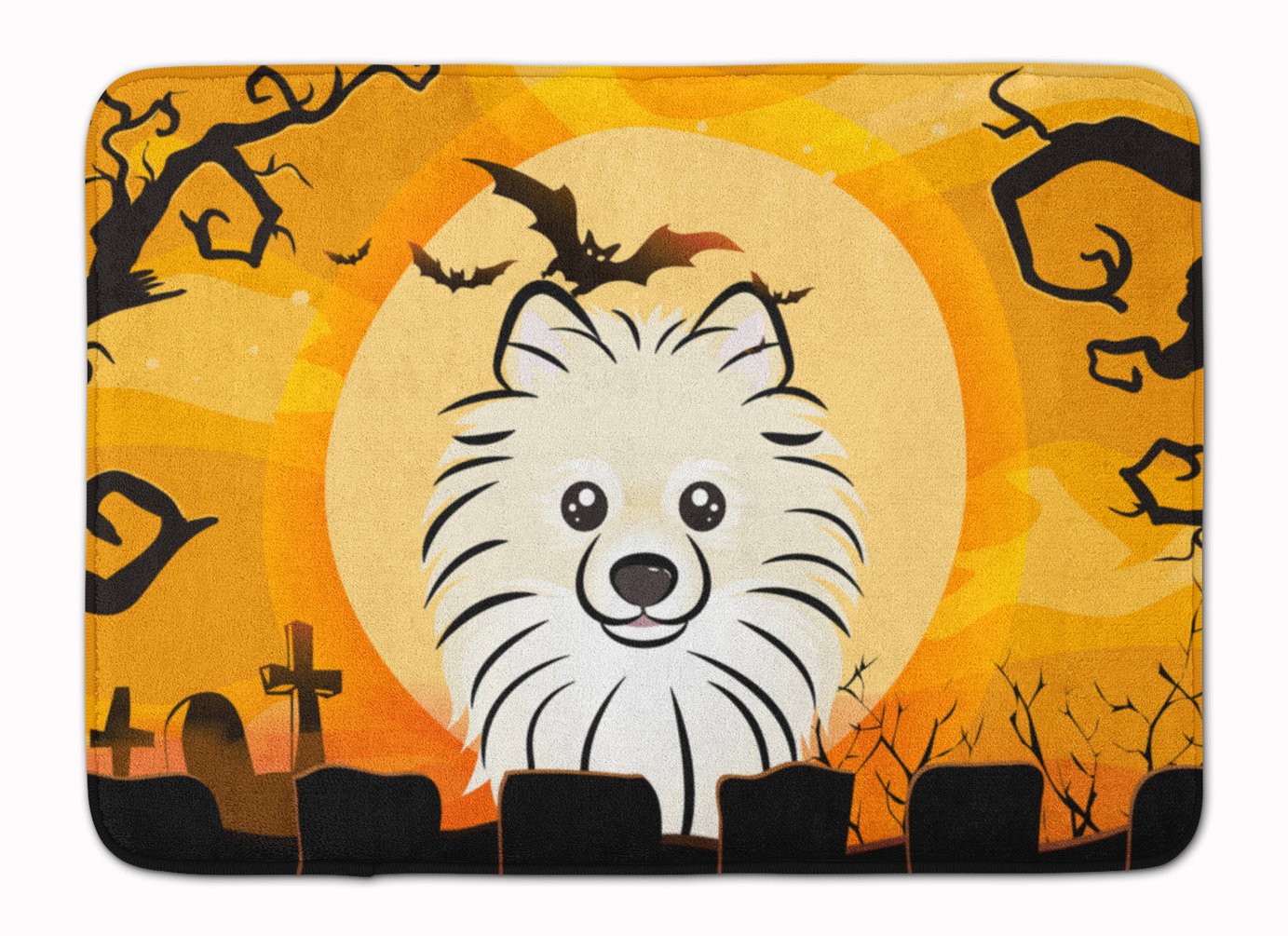 Tapis de sol Halloween Spitz lavable et antidérapant imprimé multicolore haute netteté