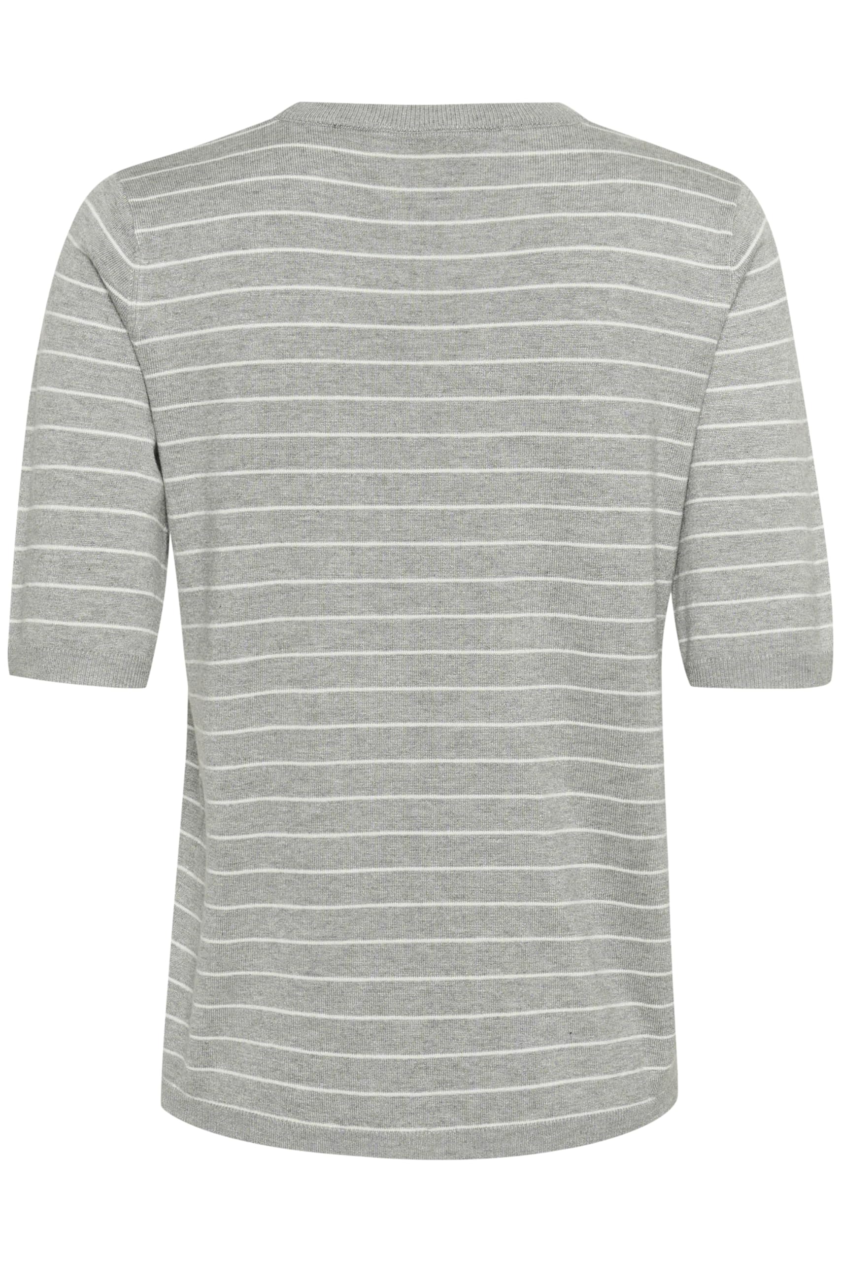 KAFFE Women's Jersey Crew Neck Short Sleeves Regular Fit Horizontal Stripes Mujer