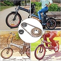 Vista 7 de Kit de cadena de piñón, piñón de diente 13T+38 eslabones cadena+22T rueda libre trasera accesorio de montar