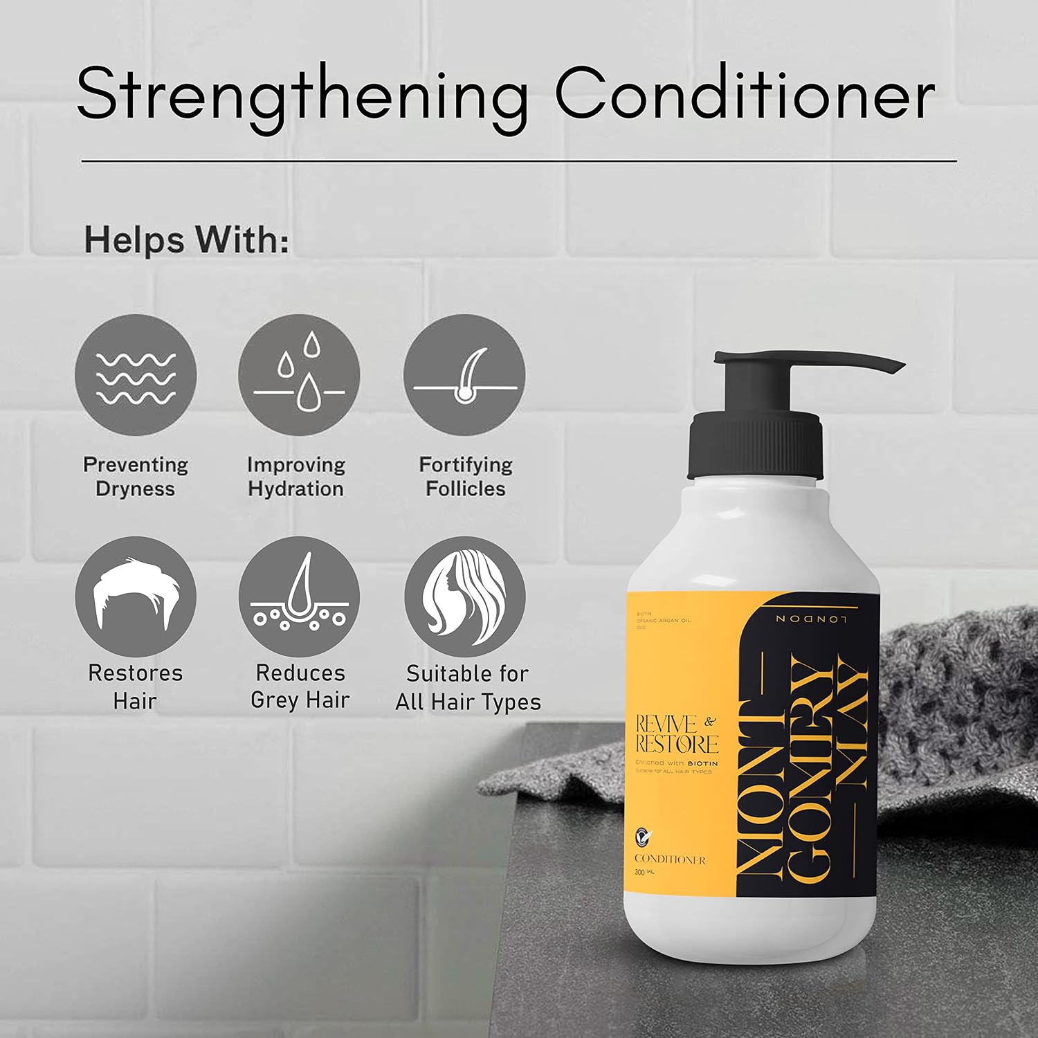 Montgomery May Biotin Shampoo and Conditioner, Hair Thickening Shampoo and Conditioner for Men - Image 4