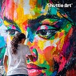Shuttle Art Outdoor Acrylic Paint Set, 12 Colors Waterproof Paint, 8.45oz/250ml Large Bottles, Rich Pigmented Bulk Painting Supplies for Artists, Beginners on Rocks, Wood, Wall and Garden Statues