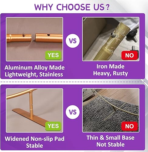 Miniatura 5 de JEAWIWI Kit de arco de globos redondos de 6.6ft con base ampliada, soporte de fondo redondo dorado de 6.6 pies, arco de globos circular con bolsas