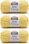 Doucement DailyKnit DK Fils, 100% Acrylique Anti-Pilling pour tricoter au crochet, Poids léger #3 (3.52 oz / 274 Yds) 3 Échevins - Citron