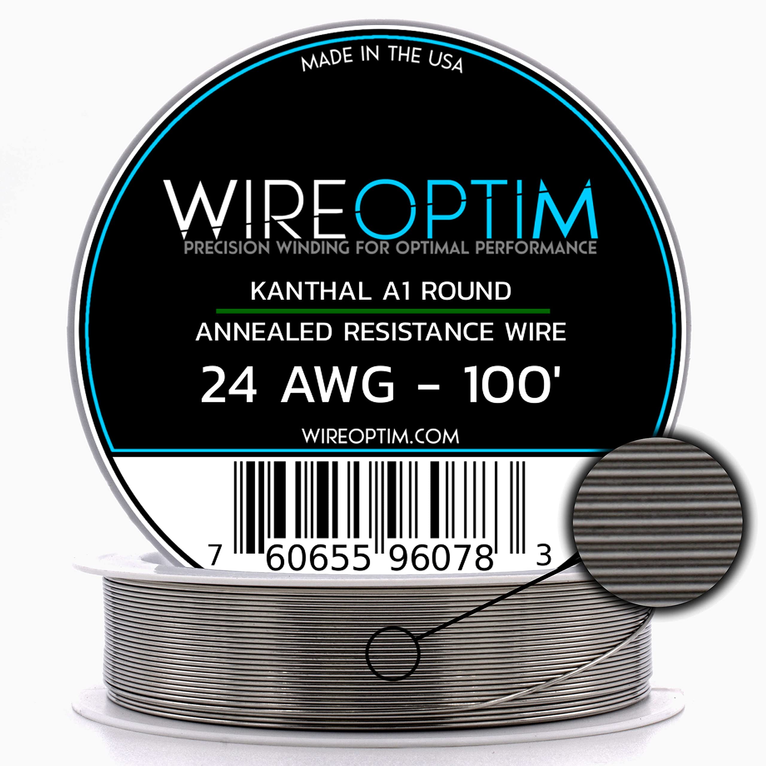 WIREOPTIM Kanthal A1 Resistance Wire 24 AWG - 100 Feet