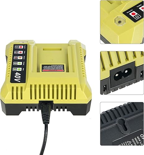 Miniatura 4 de Batería de litio de repuesto de 40 V y cargador para cortacésped Ryobi 40 V batería OP4015 OP4050A OP4040 OP4050 OP40201 OP40501 y cargador OP401
