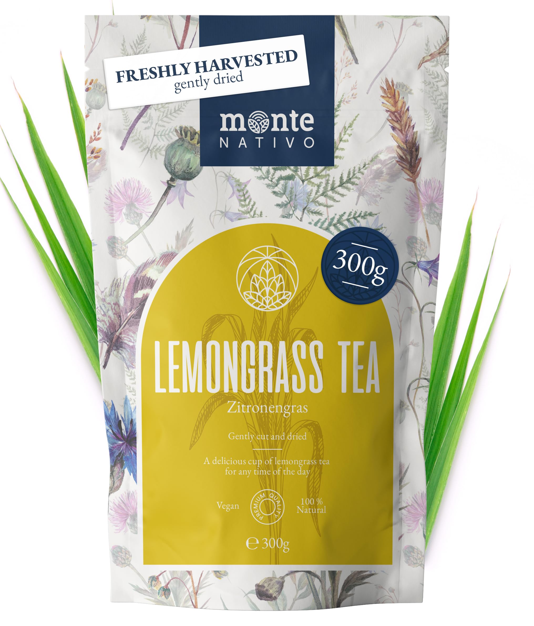 Lemon Balm Tea Monte Nativo (300g) - Gently Dried Lemon Balm Leaves - Aromatic and 100% Pure and Natural Loose Leaf Herbal Tea Without Additives - As a healthy, refreshing infusion — view 41