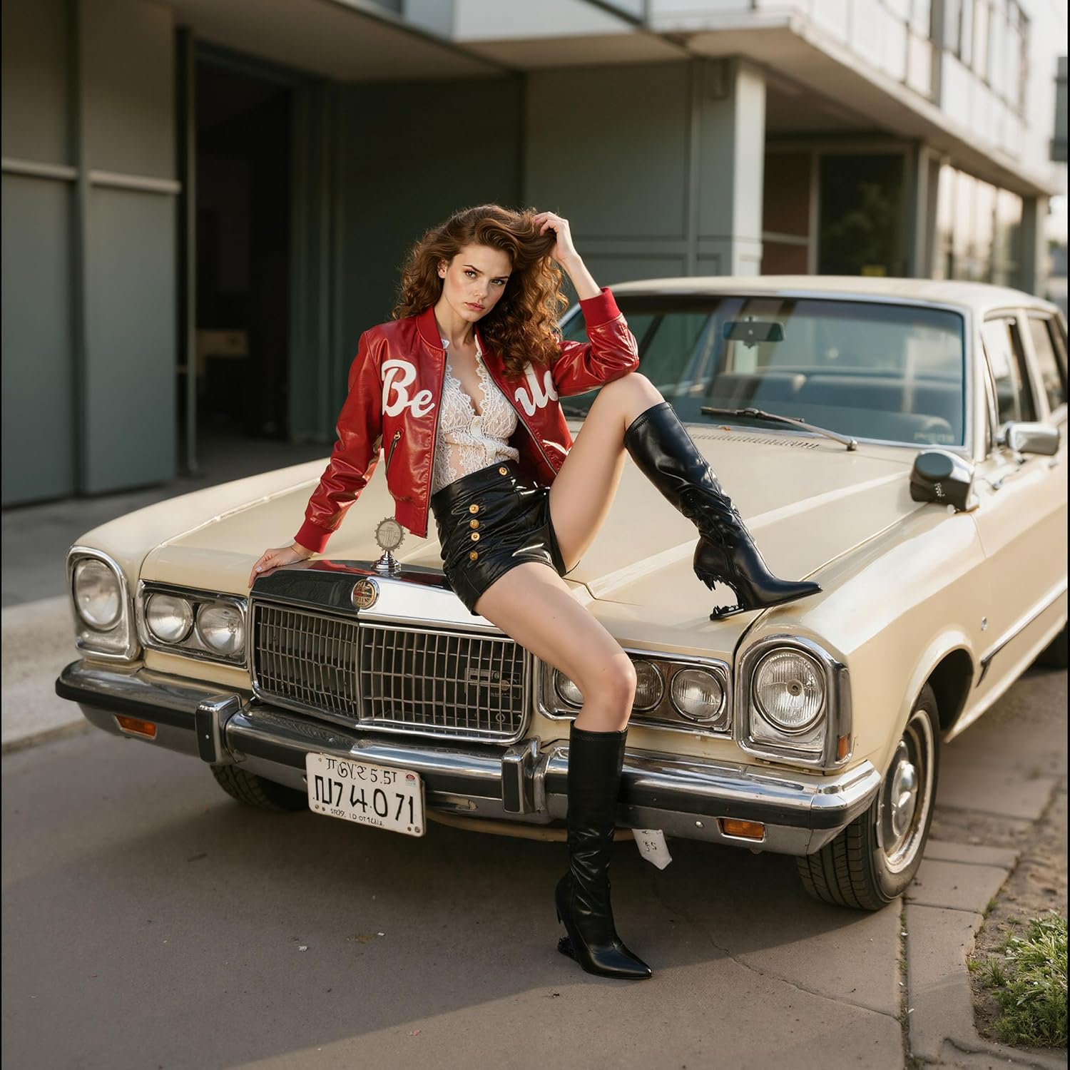 Goiphrri Knee High Boots Women Heeled Wedges Boot Pointed Toe Teeth Heel Tall Black Boots Half Side Zipper Wide Calf Pull On Fall Boot Heels for Women