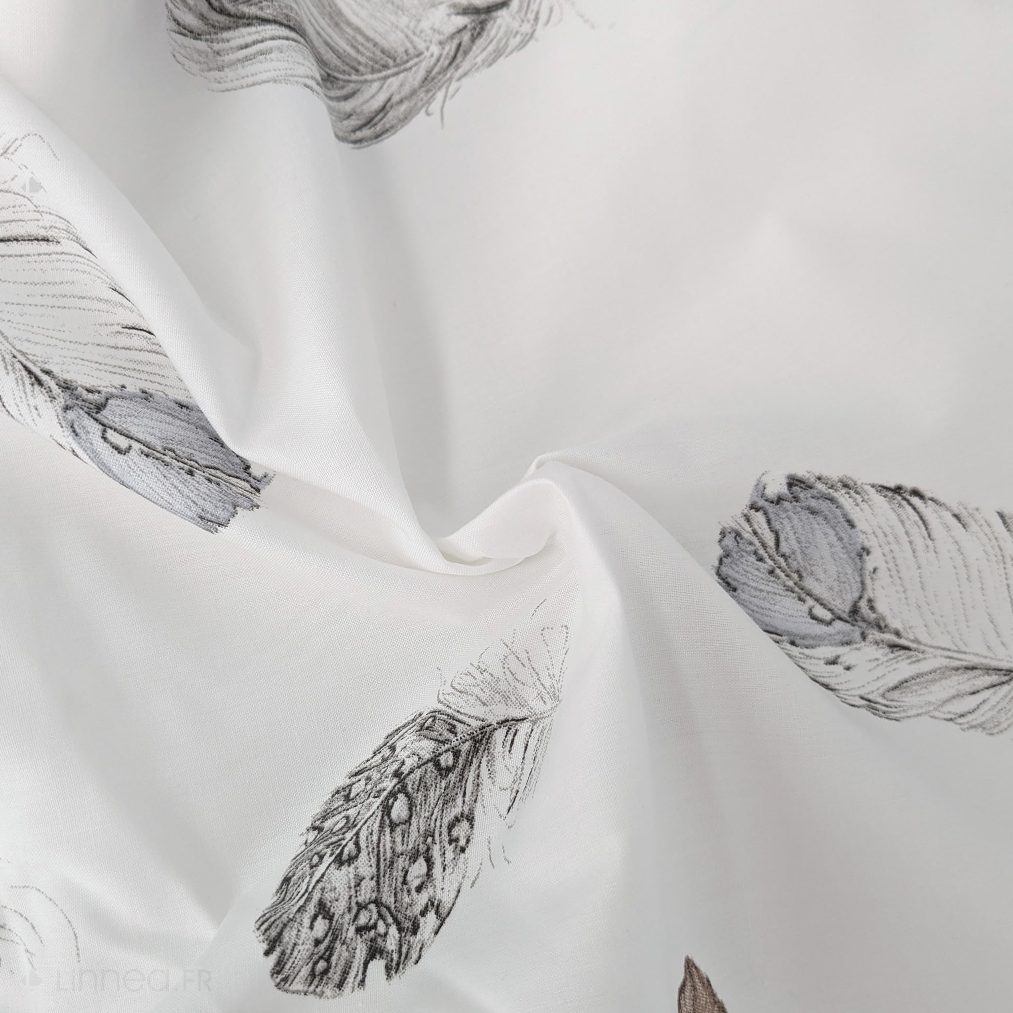 Linnea Housse de Couette 260x240 cm Percale Pur Coton Plumes