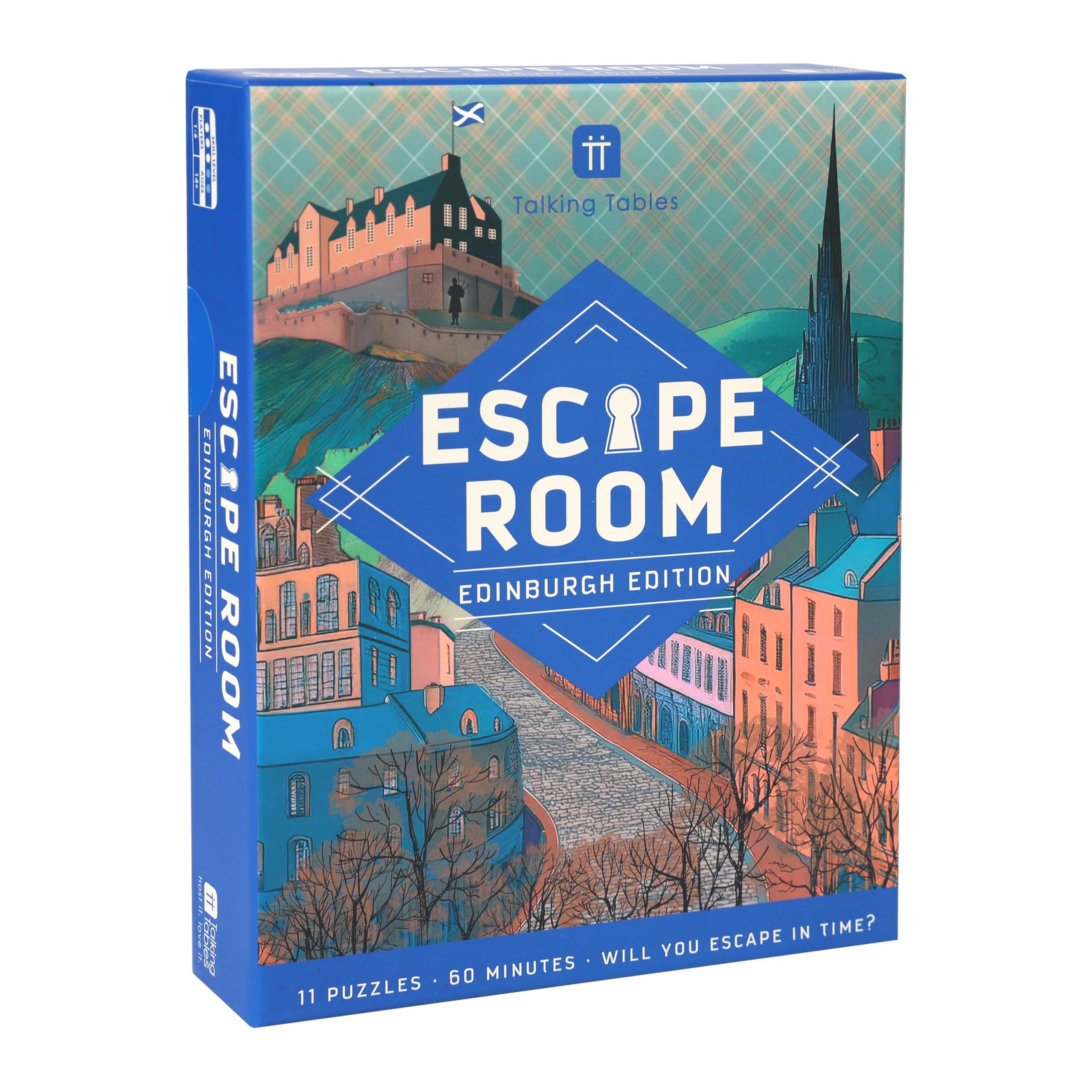 Talking Tables Escape Room Game Night Edinburgh Edition, Crack the Case Puzzle, Clues, QR Codes Family Games for Kids Adults Brain Teaser Puzzles Ages 14+, 1-6 Players
