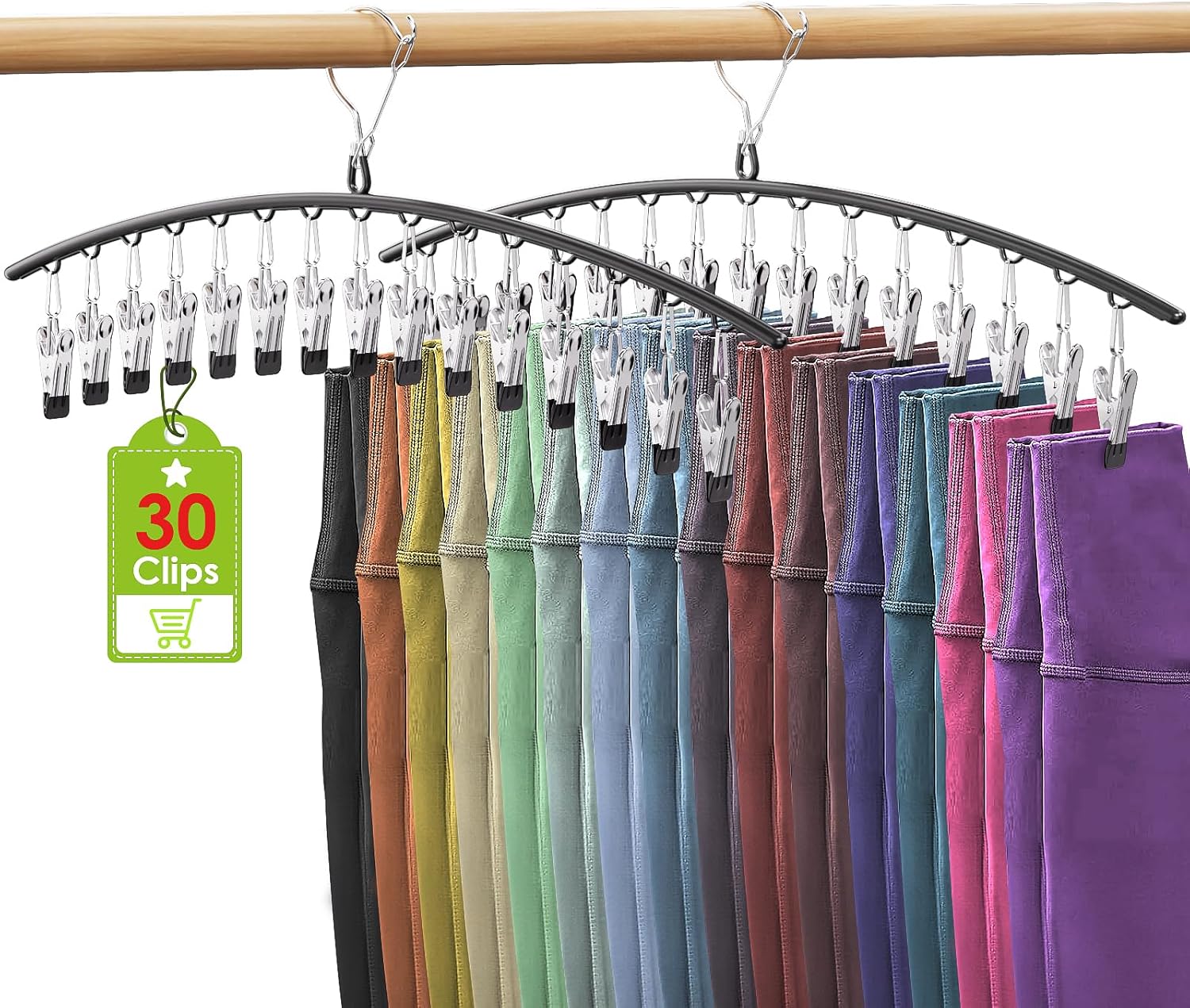 Legging Organizer for Closet，Feverdes Metal Pants Hangers