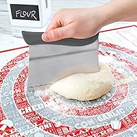 Vista 3 de Tovolo Raspador de banco con guía de medición, divisor de masa con hoja desplazada, raspador de repostería con regla, herramienta ergonómica
