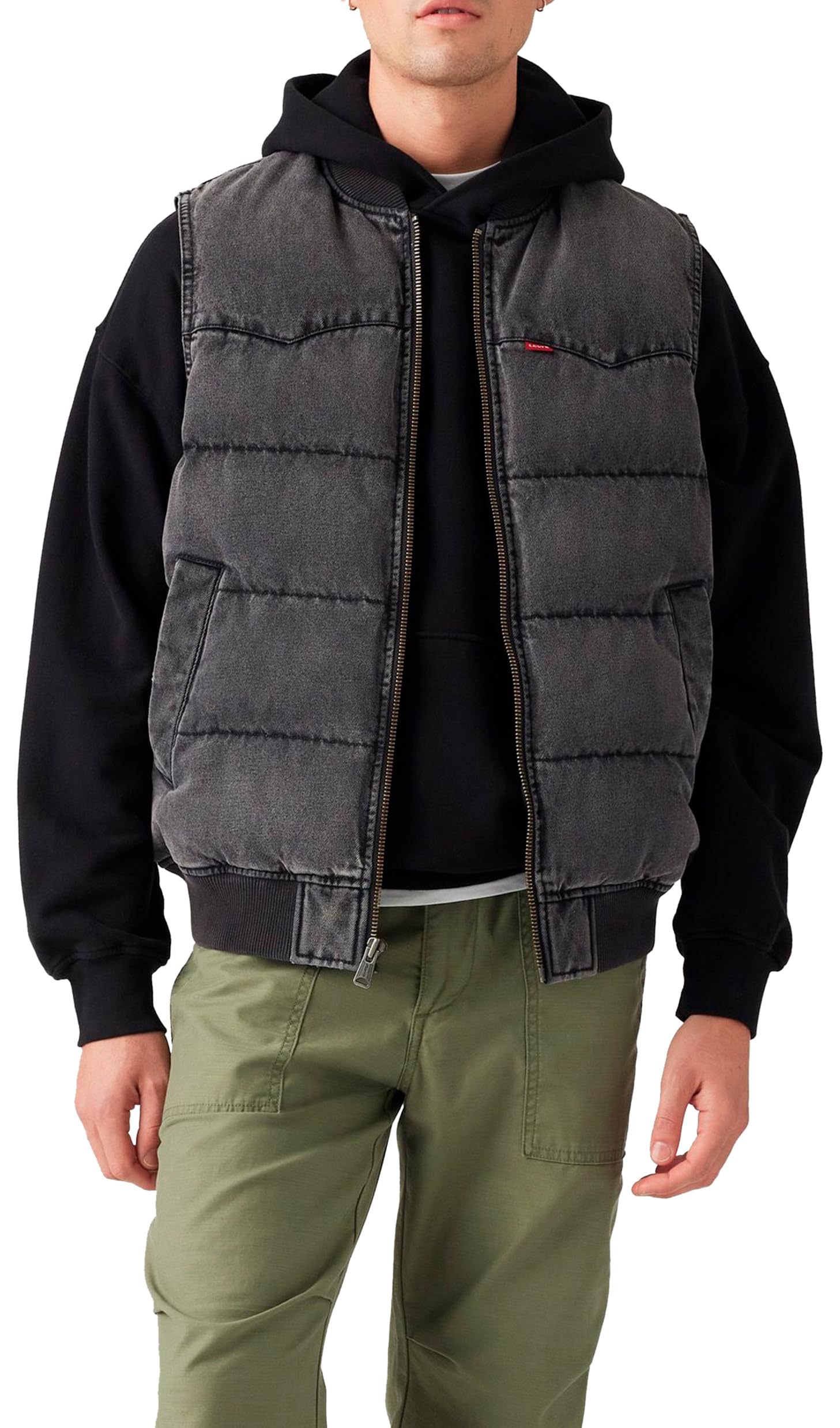 Levi's Men's Western Super Puff Vest XL Eclipse buffer