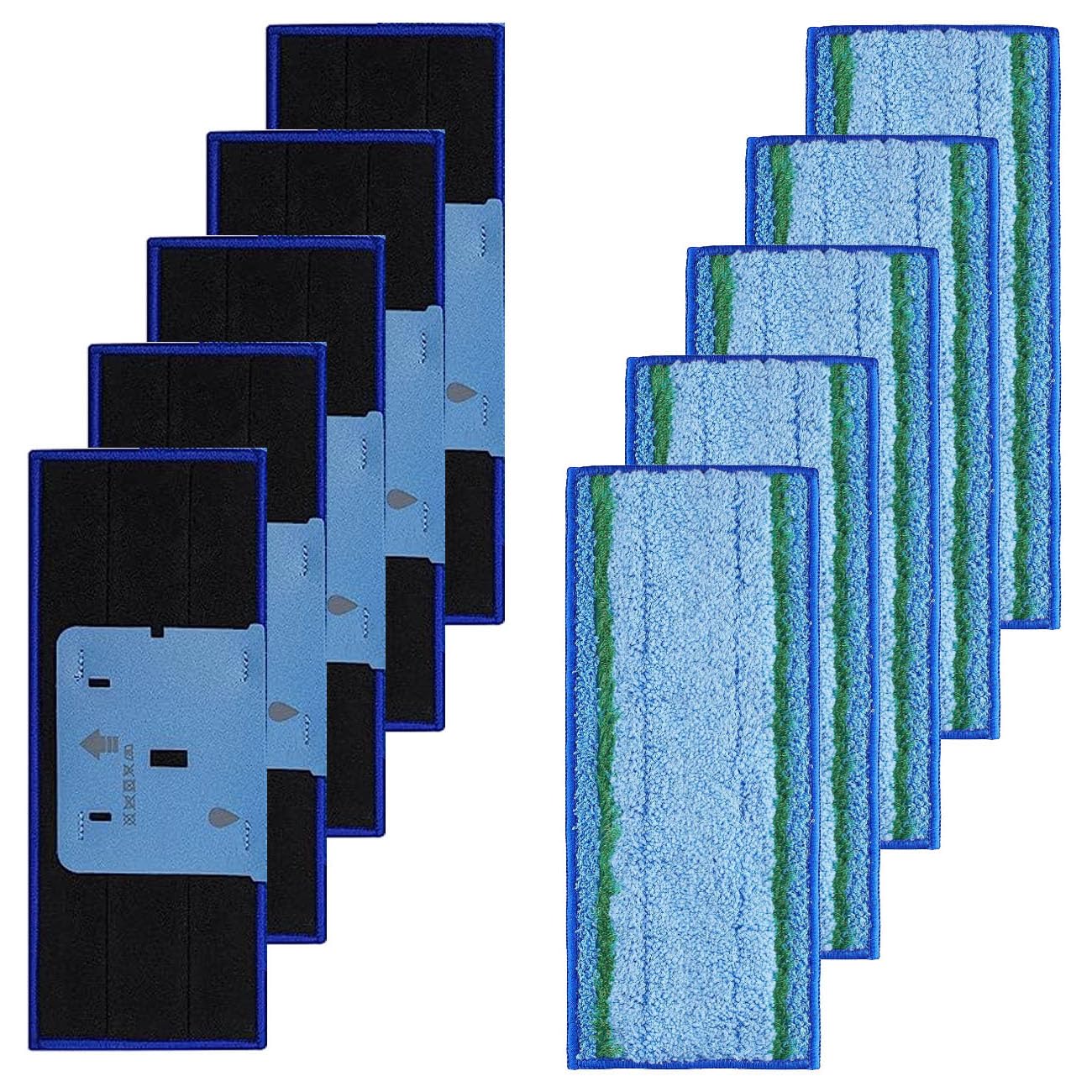 Alrens 10 Pack Upgraded M6 Wet Mopping Pads Compatible with iRobot Braava Jet M6 Ultimate Robot Mop 6012, 6110, 6112, 6113, Washable and Reusable Robot Wet Mopping Pad Replacement Parts