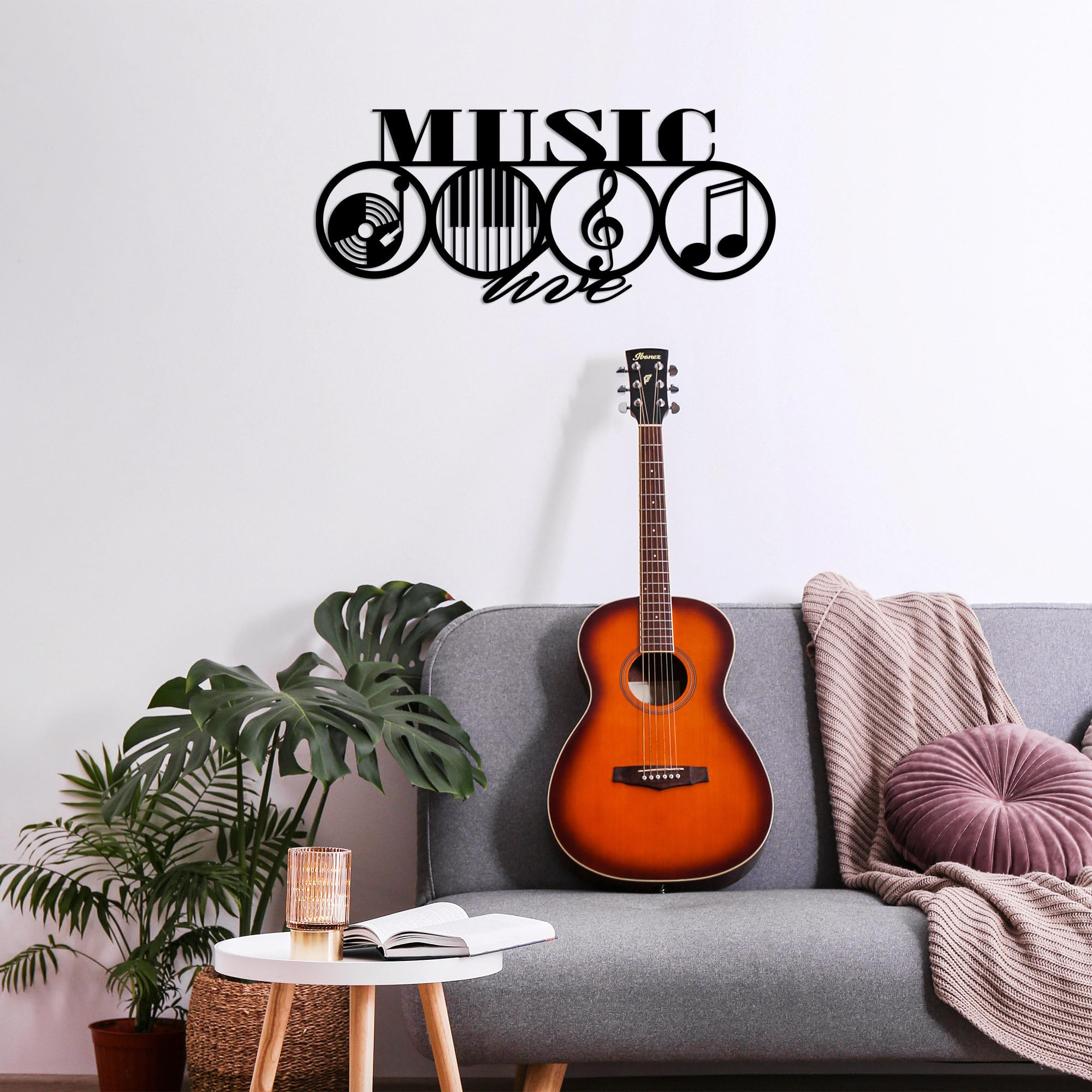 Stylish Black Decorative Metal Wall Accessory, 70 x 29 cm, 100% Metal (1.5 mm Thick), Easy Wall Mounting, Perfect for Modern Home Decor