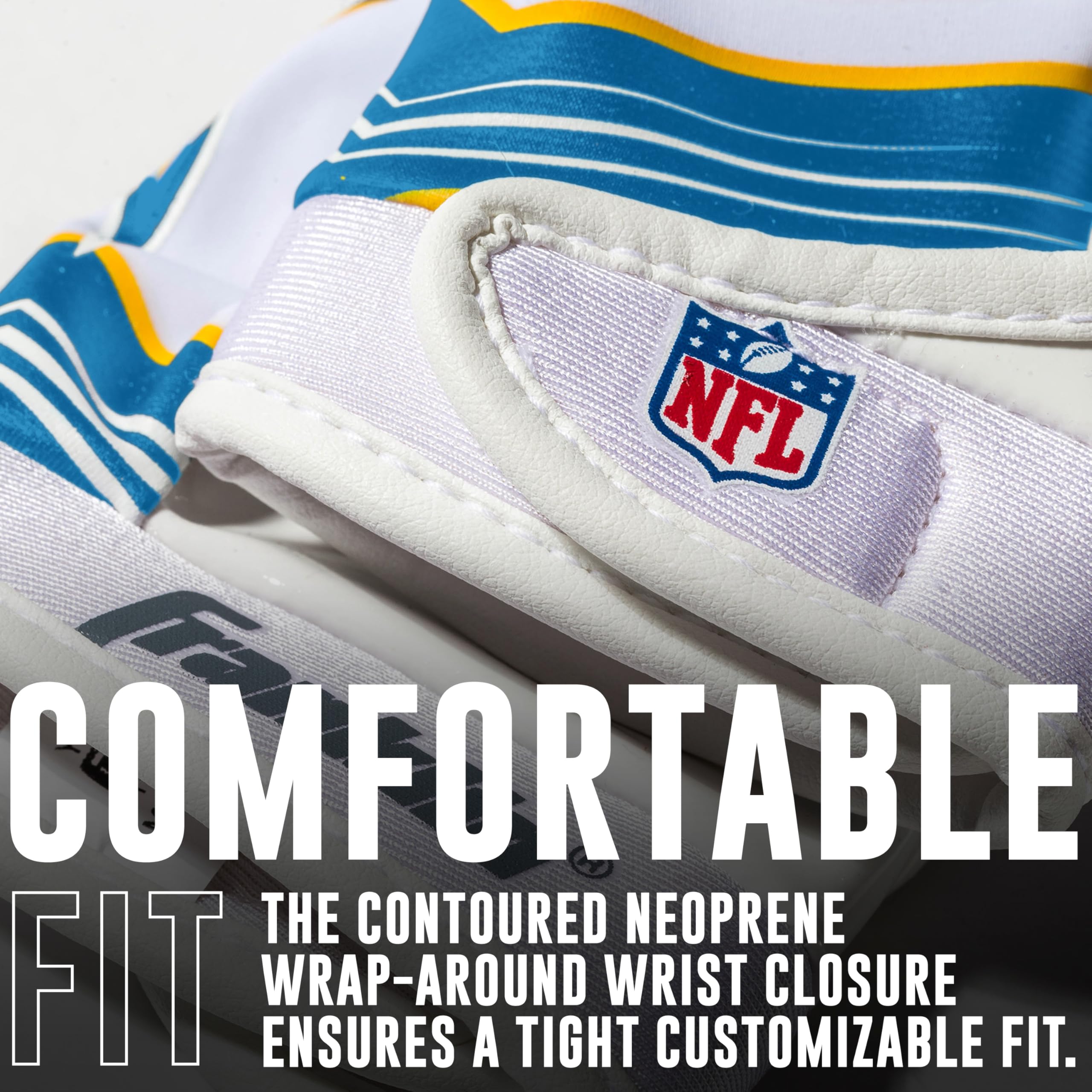 Franklin Sports Gants de Receveur NFL pour Jeunes – Paire avec Paume en Silicone et Logos d'Équipe