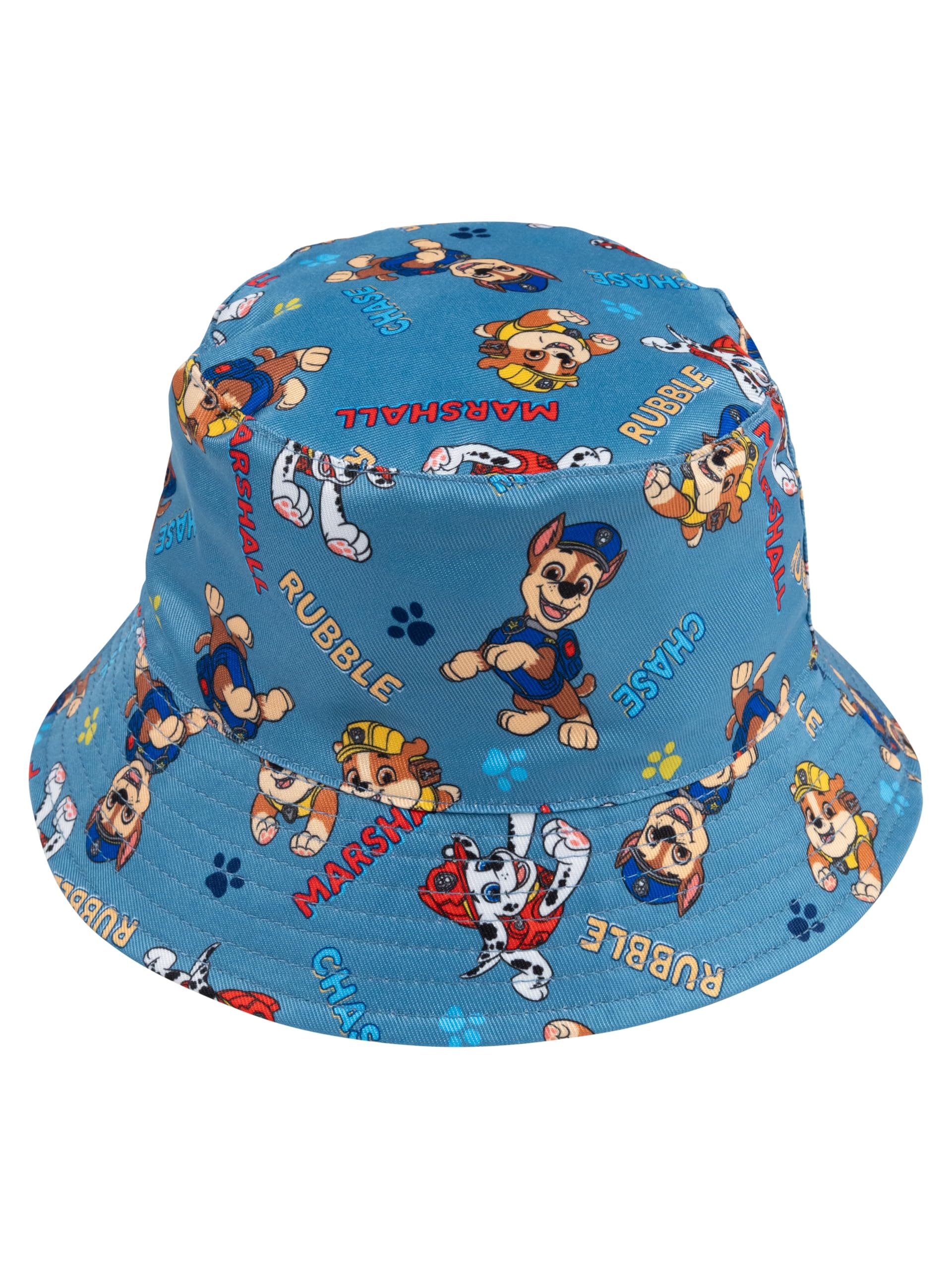 Paw Patrol Fischerhut für Jungen - Marshall, Rubble und Chase Kinder Bucket Hat Sonnenhut Anglerhut Blau