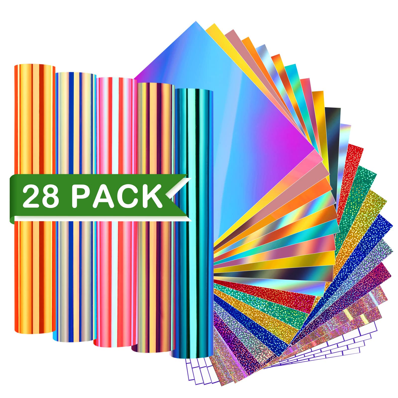 Buy WRAPXPERT Holographic Permanent Vinyl Adhesive 35 Sheets Vinyl