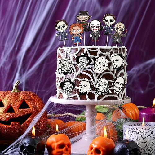 Miniatura 7 de Whaline 2 moldes de silicona 3D de personajes de terror, moldes de resina de personajes de películas de miedo, moldes de resina, para Halloween,