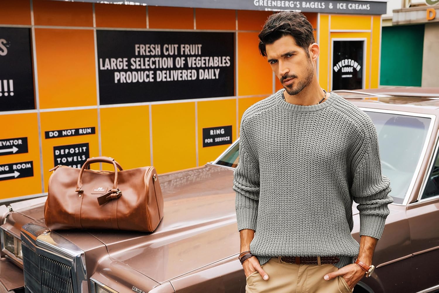 PJ PAUL JONES Mens Sweater Crewneck Knit Sweaters Casual Textured Pullover Sweater - Image 5