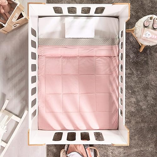 Miniatura 2 de Luna Estrellas Nubes Cuna Bebé Niña Juego de Ropa de Cama Infantil Rosa 4 Piezas