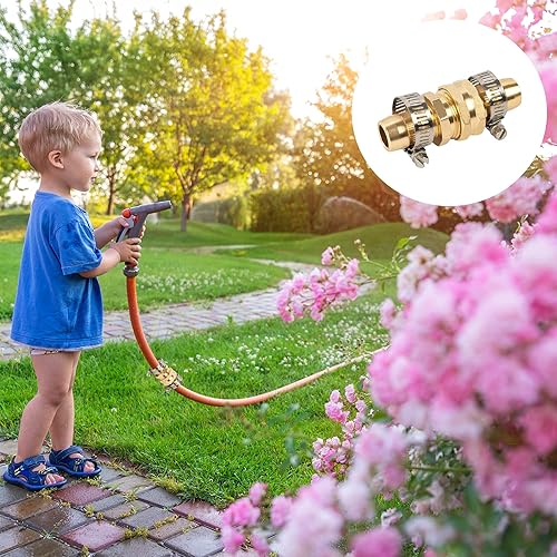 Miniatura 7 de Uptotop Conectores de reparación de manguera de jardín con aplausos, accesorios hembra y macho para 34" y 58", kit de reparación de metal, juego de 3