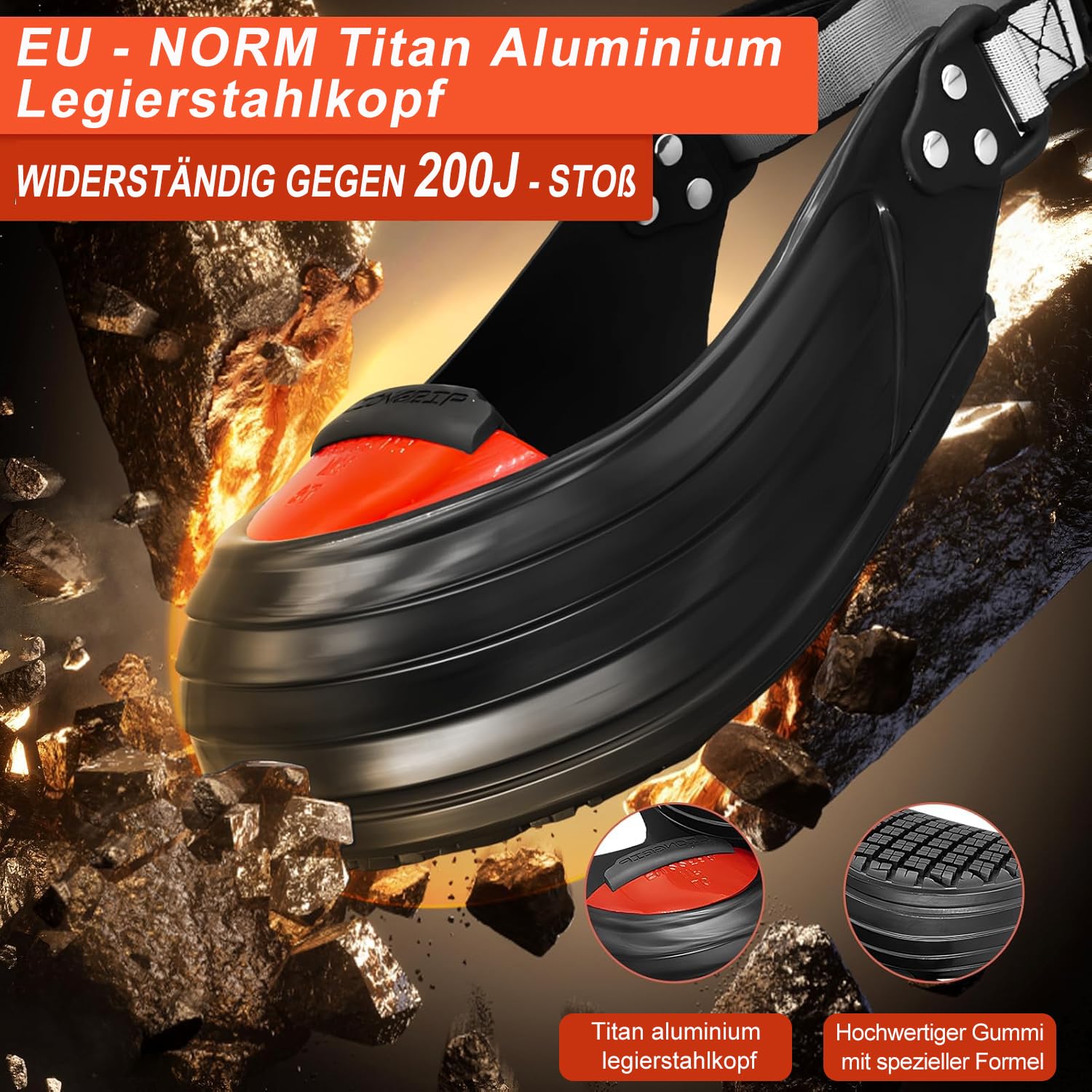 LG08 Sicherheits-Überschuhe mit Stahlzehenschutz, Titanlegierung, rutschfest & ölbeständig (FO), Sicherheitsschuhe Überzieher Stahlkappe für Industrie,M(36-41)