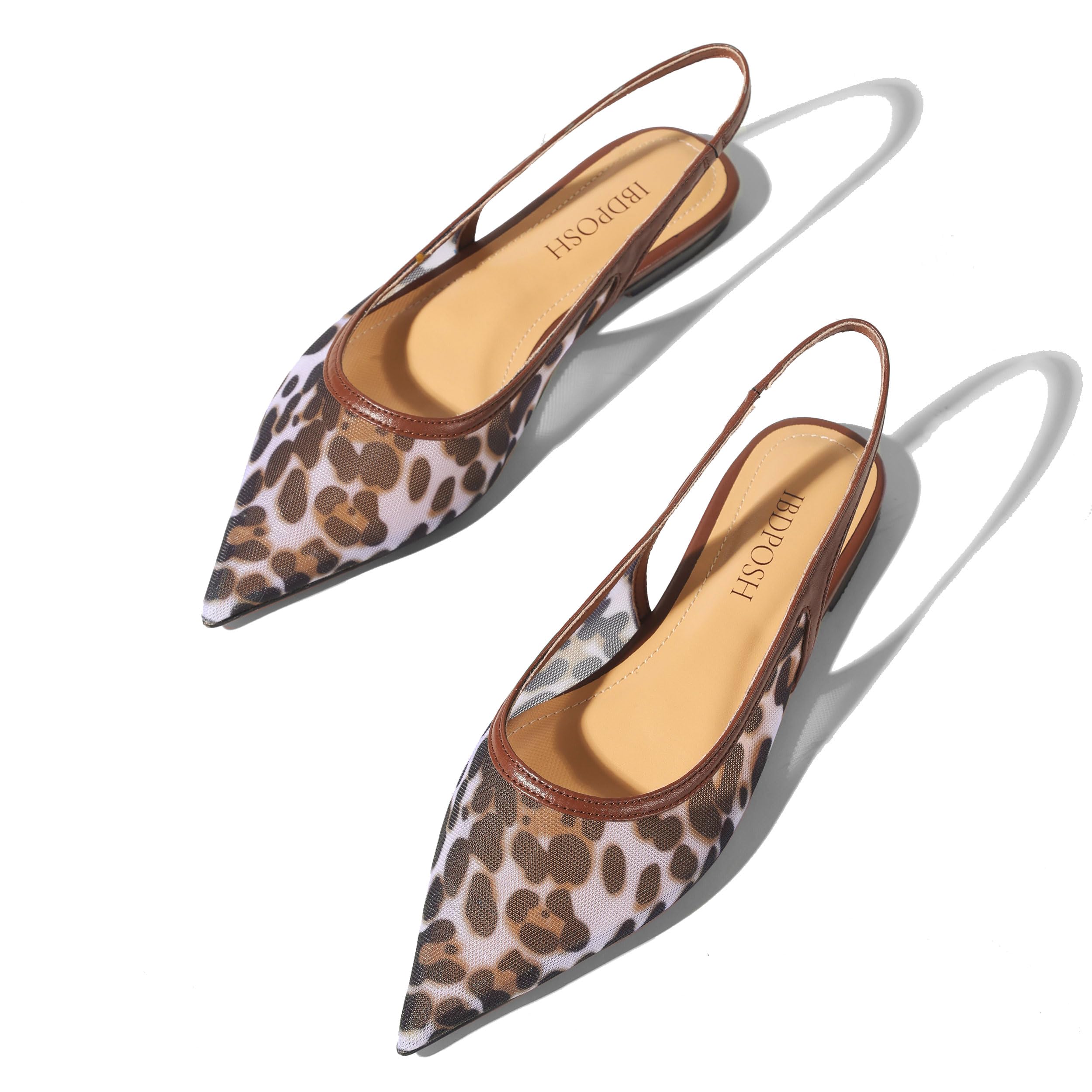 IBDPOSH Slingback Flats for Women Stylish Pointed Toe Design with Comfortable Mesh Material for Breathable Party Dress Elegant Shoes