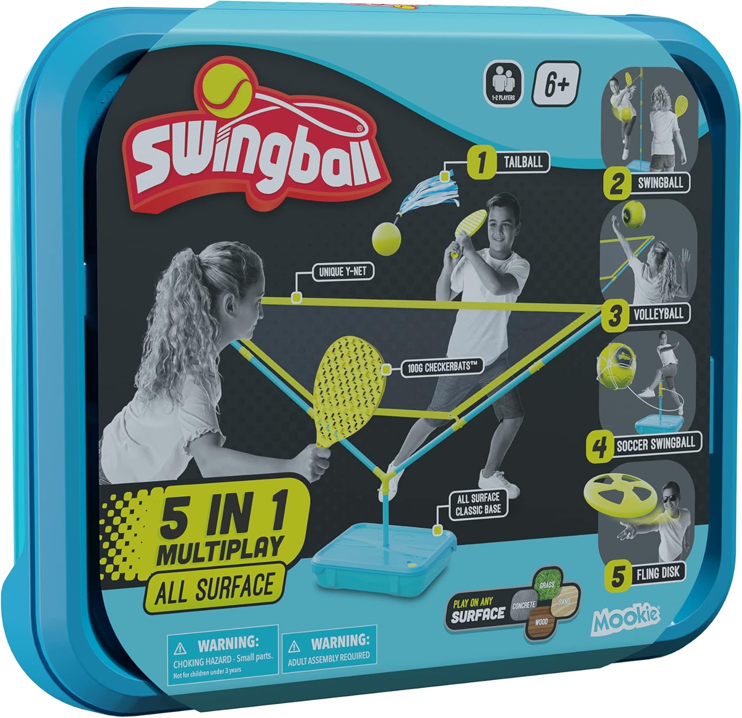 Image showing water being poured into the base of the Swingball set.