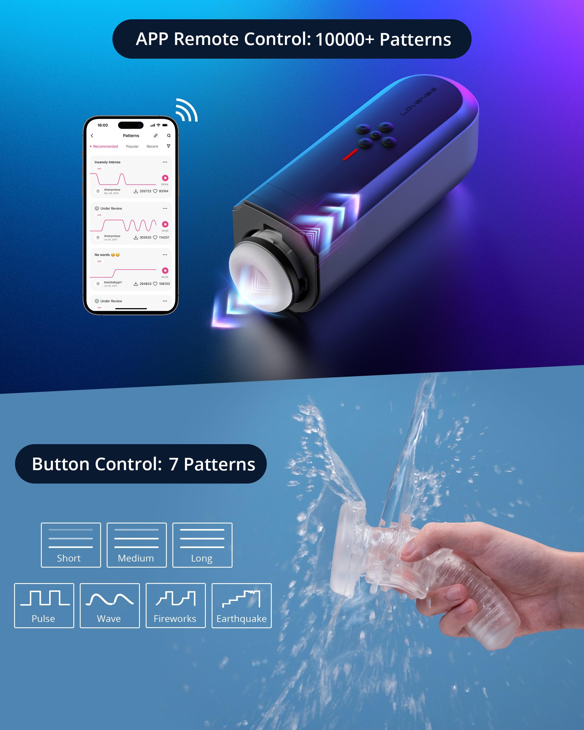 LOVENSE Solace Automatic Male Masturbator Stroker Toys, Hands-Free Electric Masturbators Cup with Adjustable Desk Mount 3D Realistic Pocket Pussy Adult Sex Toys & Games for Men Pleasure