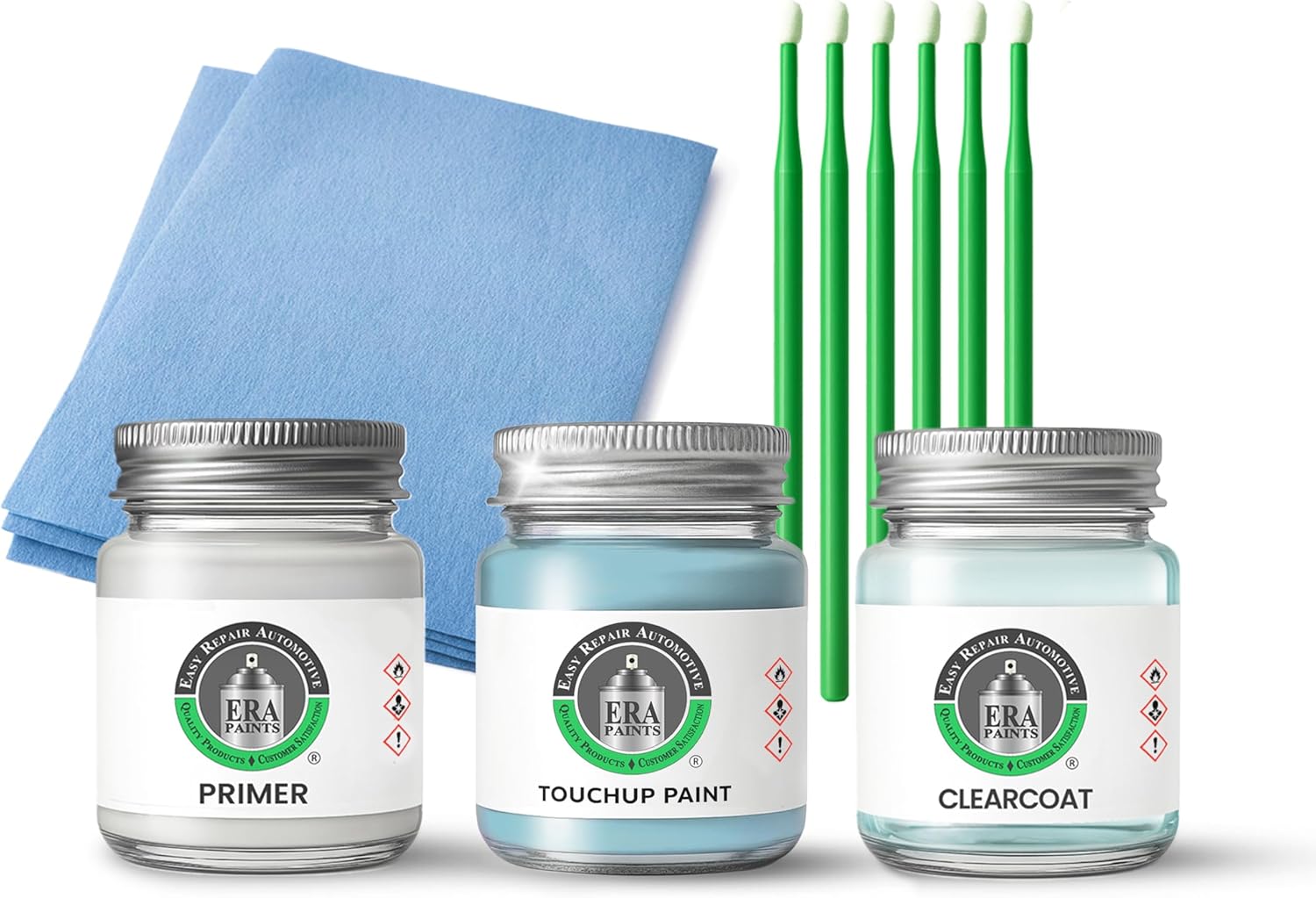 ERA Paints - CW/W8049H - Robins Egg Blue for FORD Exact OEM Color Match Automotive Touch Up Paint for Cars - Scratch & Chip Repair for Metal & Plastic - Premium Kit - Made in USA