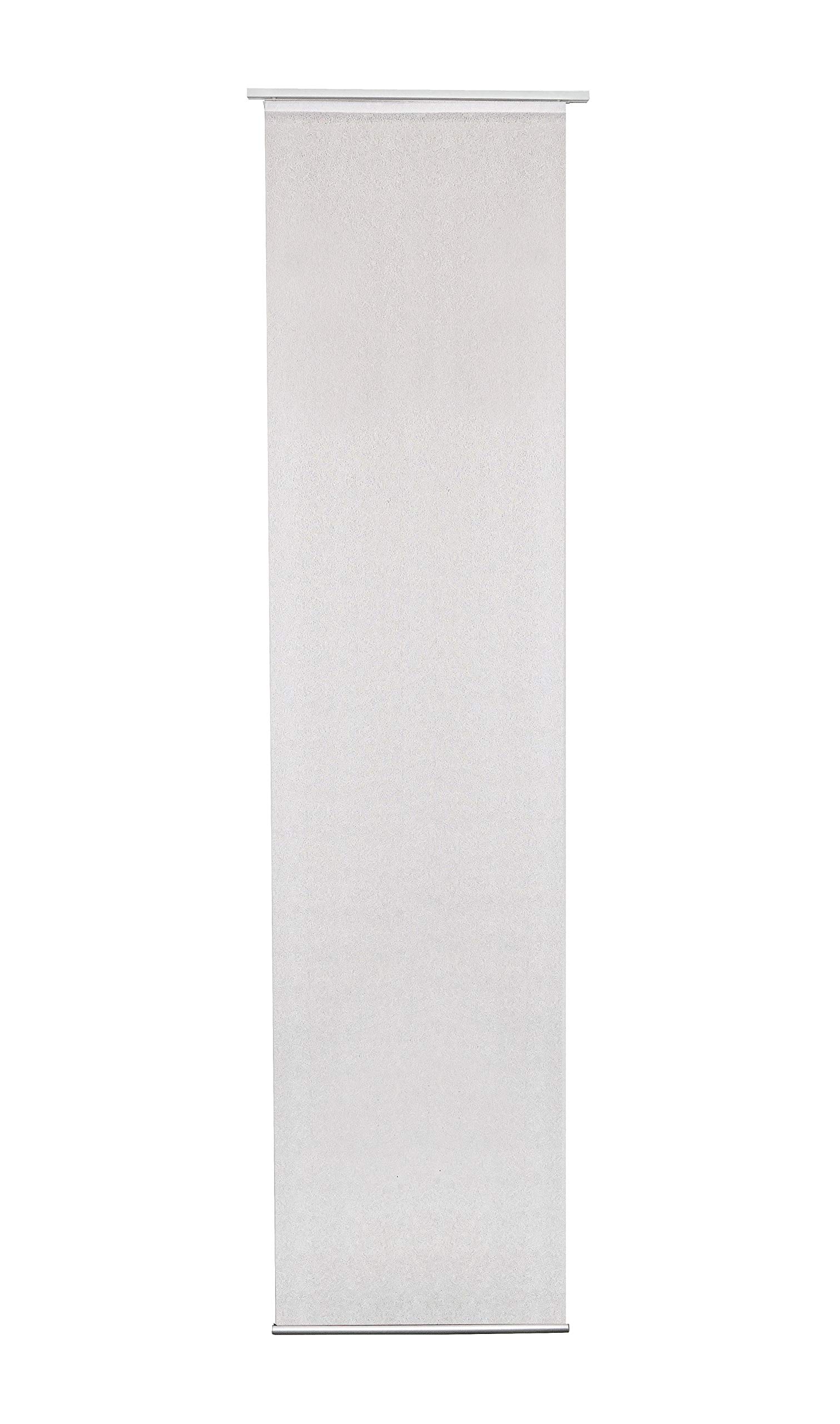 Lot de panneaux japonais 60 x 300 cm - Différents modèles avec lestage à clic et chariot de panneaux - Panneau coulissant en maille - Blanc