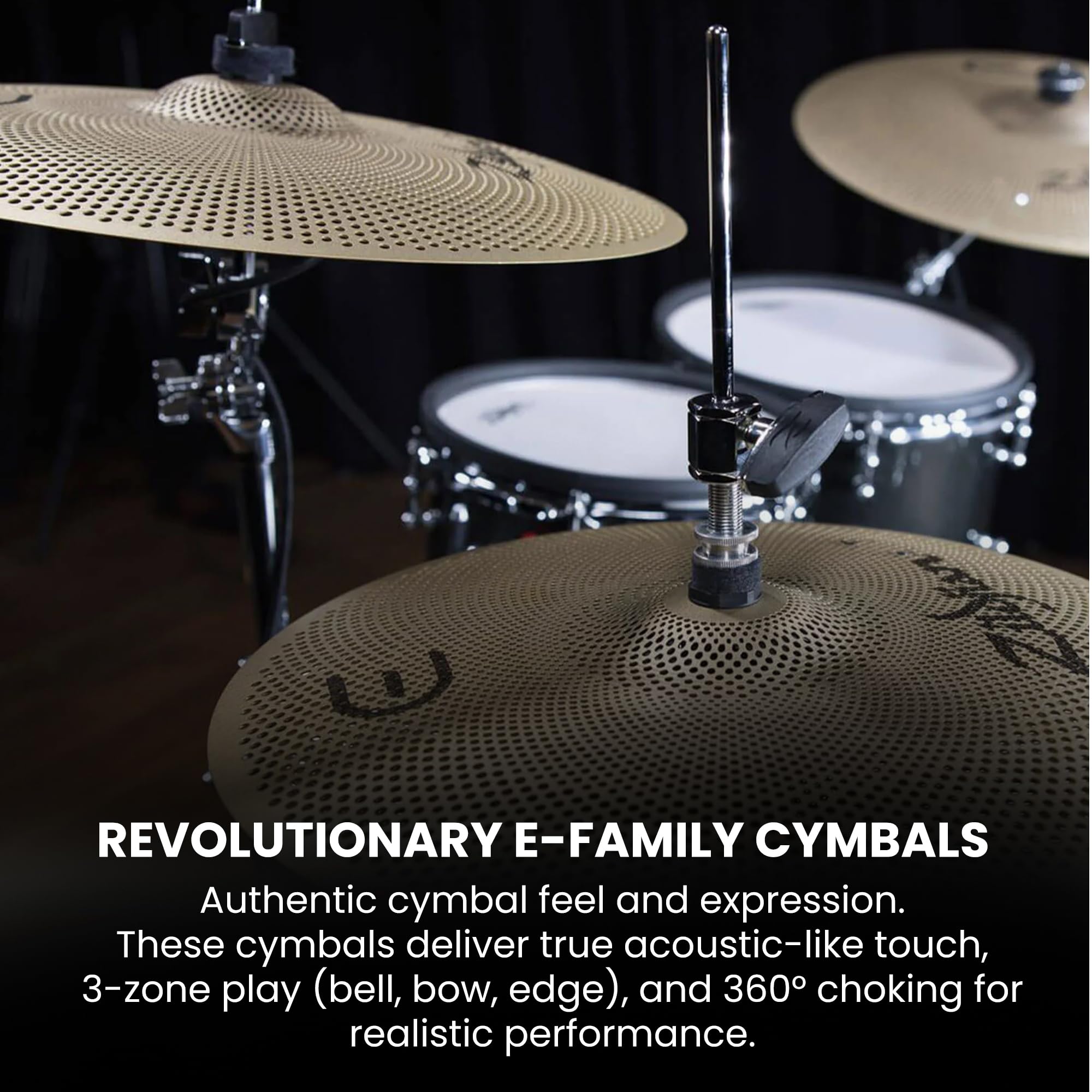 Amazon.com: Zildjian ALCHEM-E ZAG 金色電子鼓組組附鼓座、5A 鼓棒和