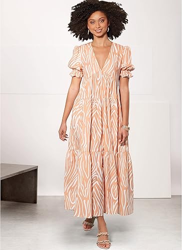 Miniatura 5 de Simplicity Misses' - Kit de patrón de costura para vestido imperio con cuello en V, código S9702, tallas 8-10-12-14-16, multicolor