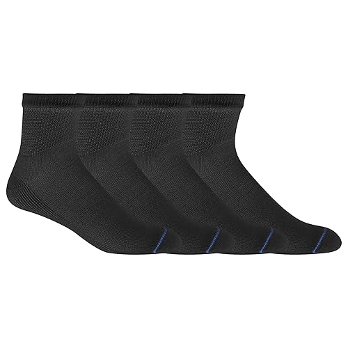 Dr. Scholl's mens Diabetes & Circulator Socks - 4 & 6 Pair Packs - Non-binding Moisture Management - 13-15 - Black - Ankle (4 Pairs)