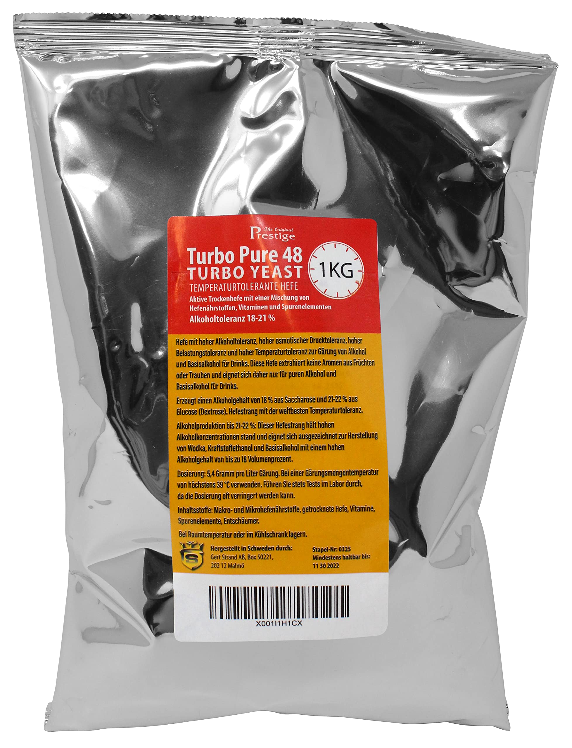 Prestige 48 Stunden Turbo Pure Alkoholhefe 18-20 Prozent