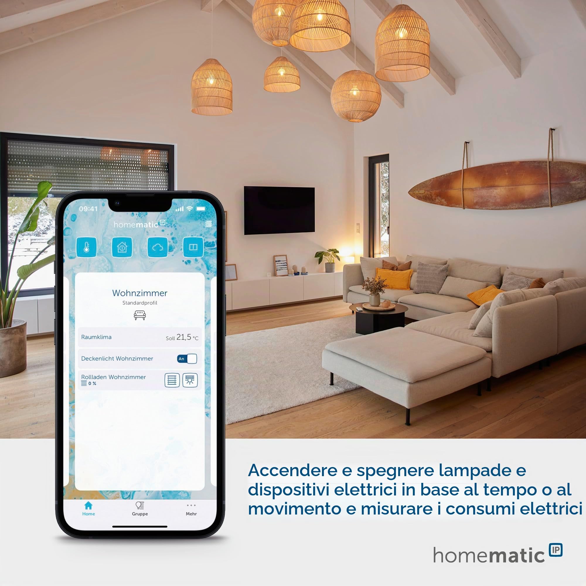 Homematic IP Smart Home Schalt-Mess-Aktor (16 A) – Unterputz, Aktor misst Strom, steuert Geräte und Leuchten per App, Alexa & Google Assistant, Energie sparen, 150239A0