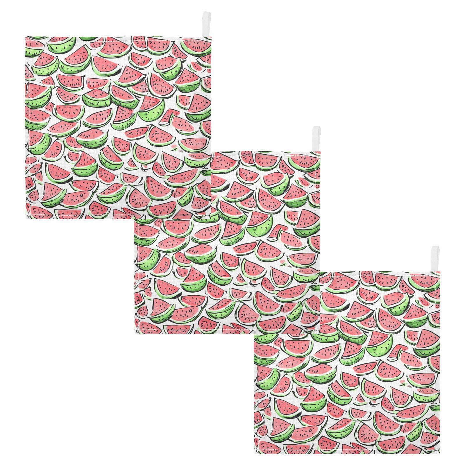 YETTASBIN Watermelon Muslin Baby Hand Washcloths Soft Cotton Bath Face Towel 4 Layers Extra Absorbent Feeding Burp Cloth