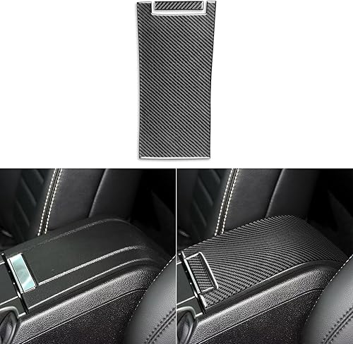 Miniatura 8 de NVCNX Real Premium - Adhesivo de fibra de carbono para salpicadero de automóvil, radio, CD, CA, cubierta de panel de CA, compatible con Ford Mustang
