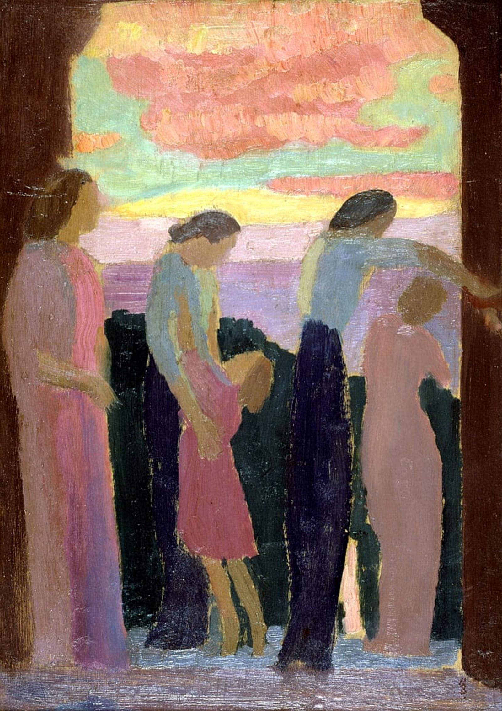 POSTERIIk Famous Print Pop Art Wall Art Graffiti Marthe Denis and the Children on the Balcony by Maurice Denis Art Prints for Home Decor 60x90cm