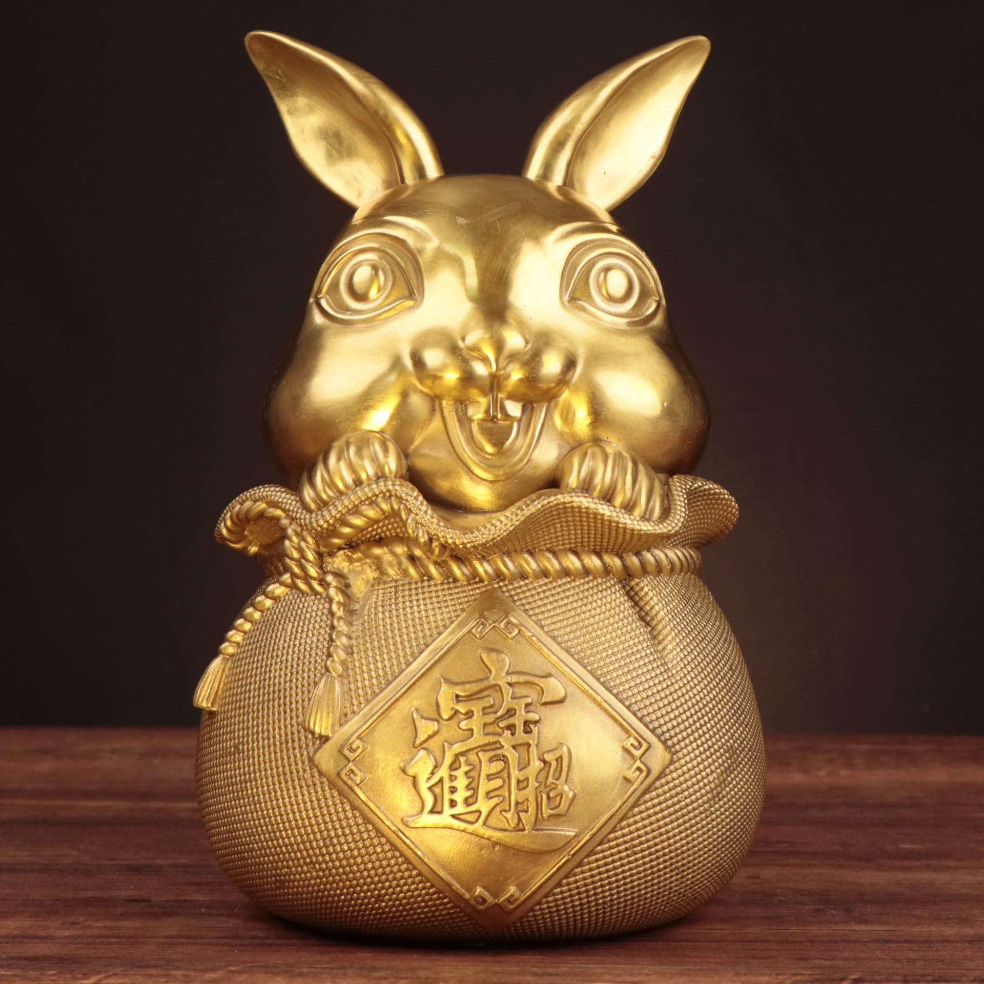 Dytartzx #6 Copper Rabbit Ornament Zodiac Rabbit Chinese Zodiac Animals Valuable Collection Statue Figurines Sculpture For Luck & Success