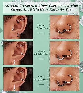 Piercing Per Setto Nasale In Acciaio Chirurgico Massiccio, A